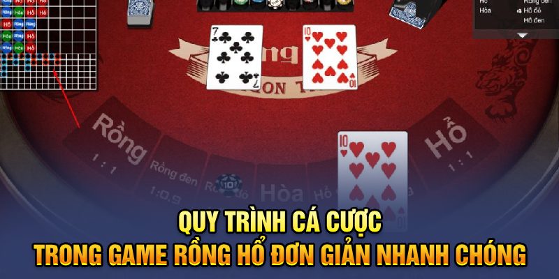 Quy trình cá cược trong game Rồng Hổ đơn giản nhanh chóng 